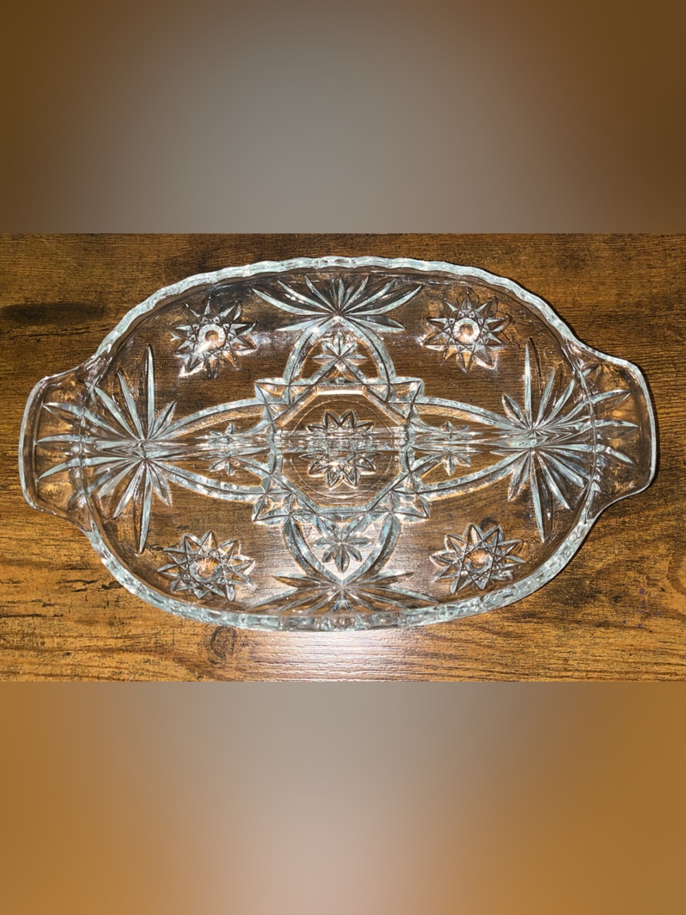 Vintage Anchor Hocking Early American Prescut (EAPC) Relish Dish